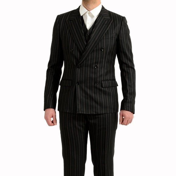Dolce & Gabbana Black Double Breasted Formal 3 Piece Suit main image 0